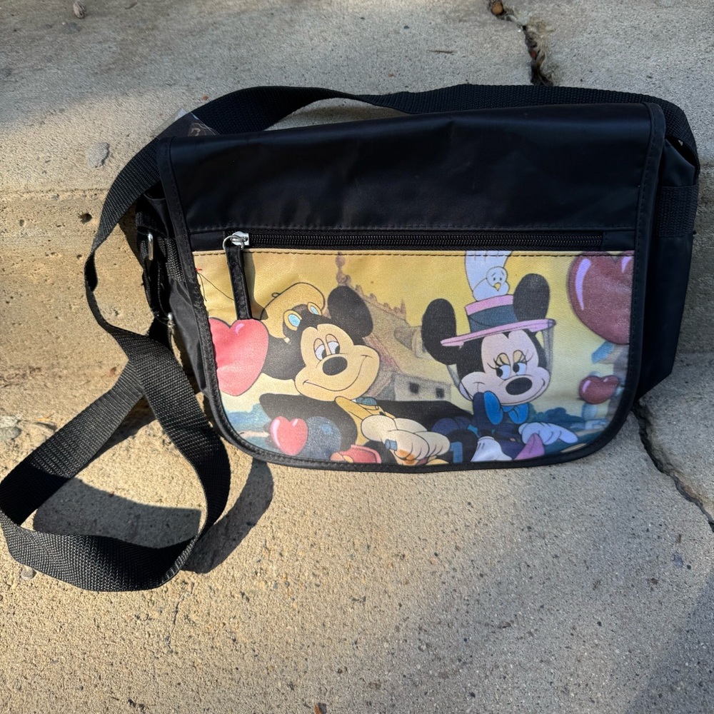 Disney Mickey Minnie Small Messenger Bag Long Strap